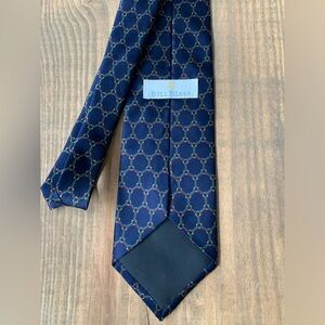 Quiet Luxury Classic Timeless Dark Blue Geometric Tie